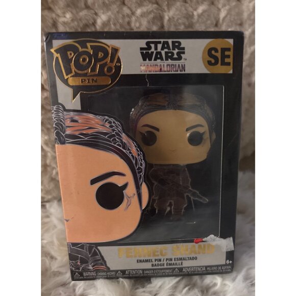 Funko Pop! Pin Star Wars Mandalorian Fennec Shand SE Special Edition Sealed - Picture 3 of 11